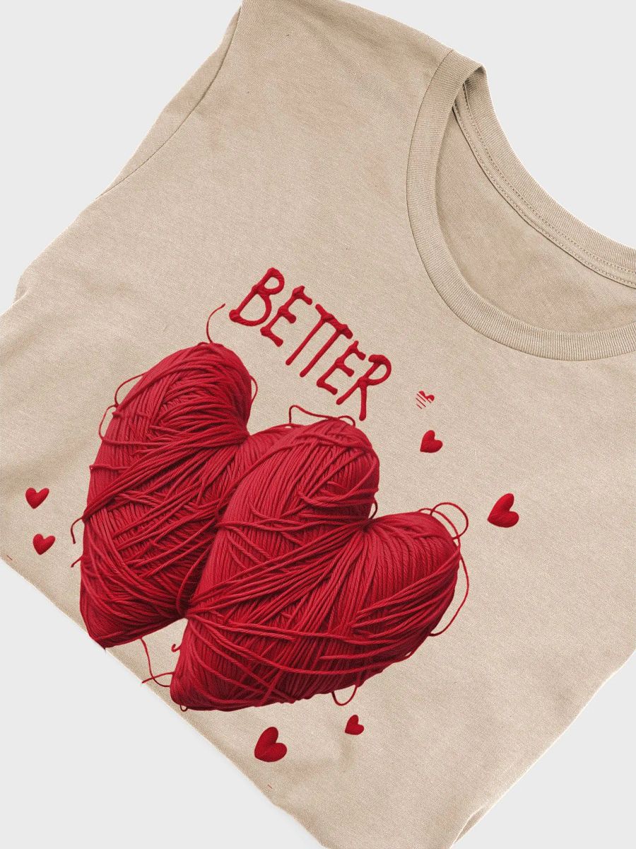 Better Together Heart-Shaped Yarn ArtT-Shirt product image (38)