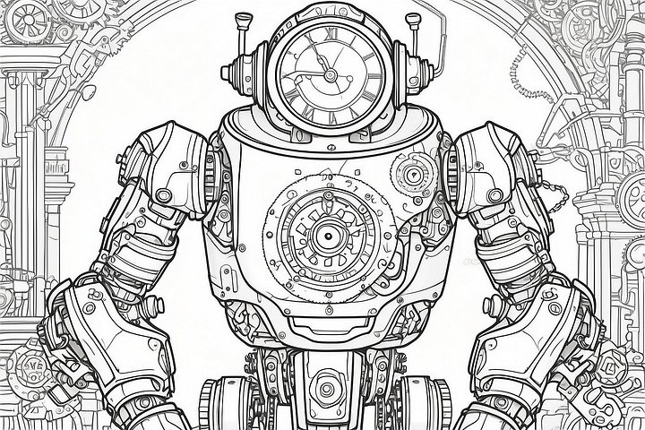 Robot coloring Book product image (1)