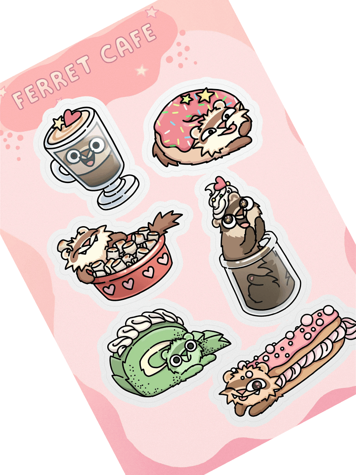 Ferret Cafe - Sticker Sheet product image (1)