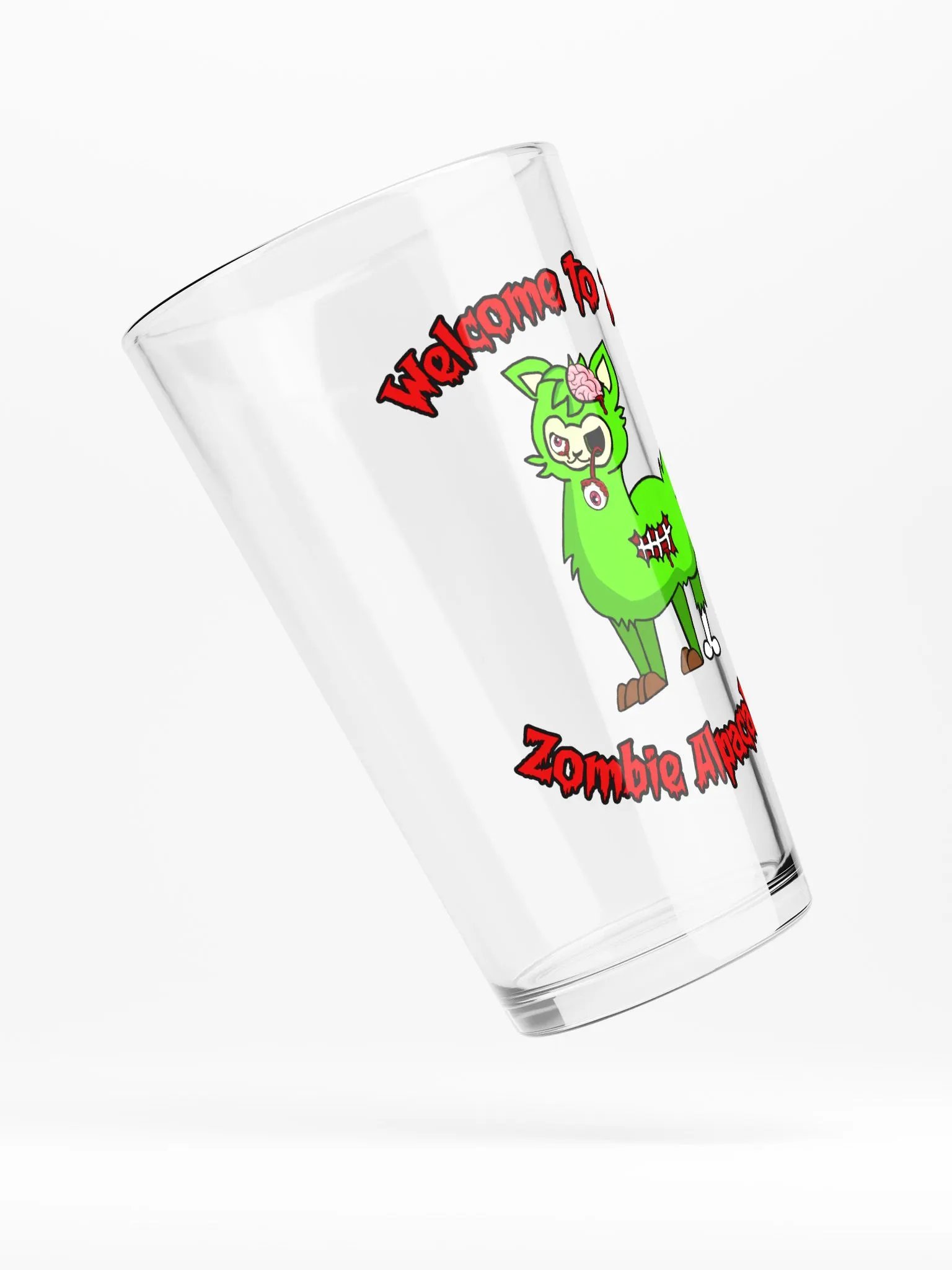 Welcome to the Zombie Alpacalypse Pint Glass product image (4)