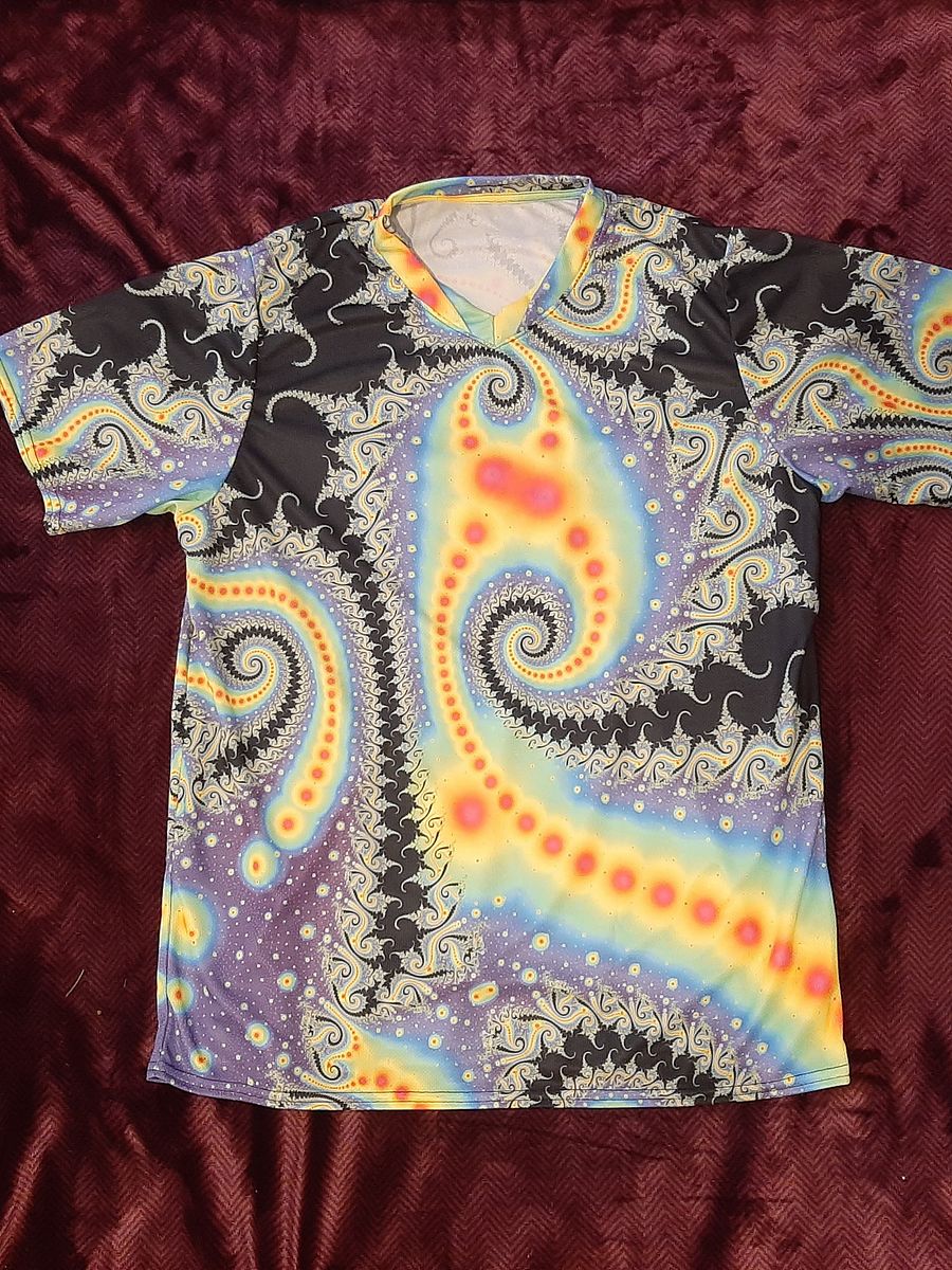 Fractal Bike Rave Jersey - Fluorescent Nebula product image (5)