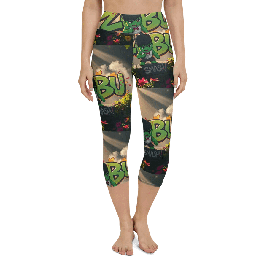Zabu Smash! 90s Yoga Capri Leggings product image (4)