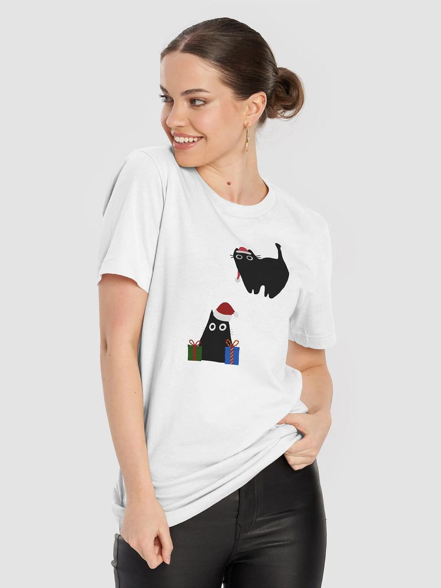 Christmas Cats Duo T-Shirt, Black Cat Christmas product image (2)