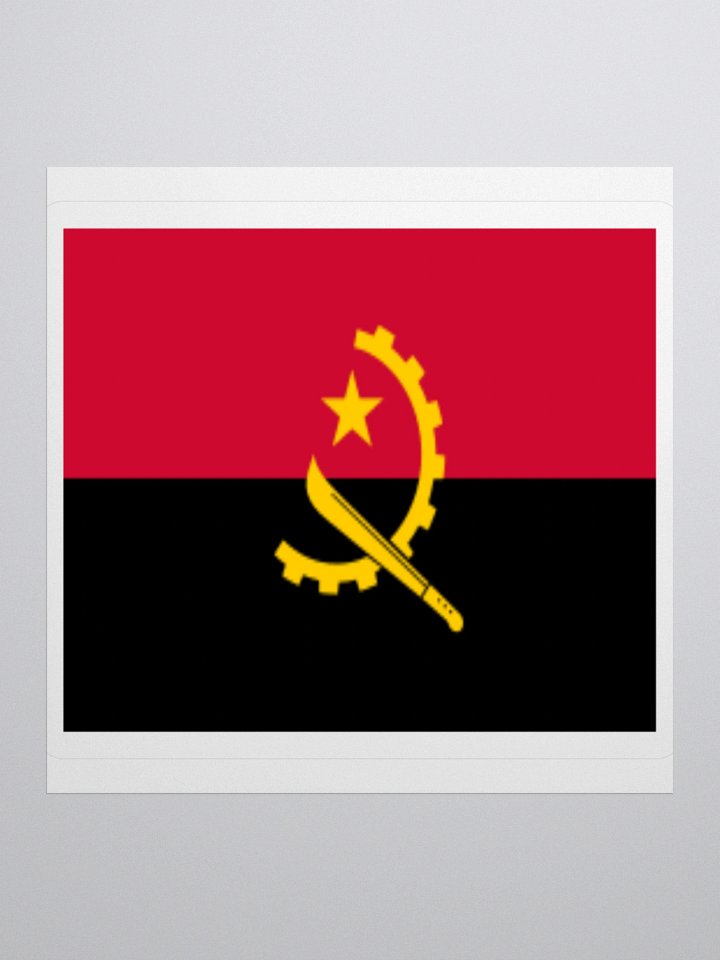 Exclusive Angola Flag Kiss-Cut Stickers - High-Quality Vinyl, Multiple Sizes product image (3)