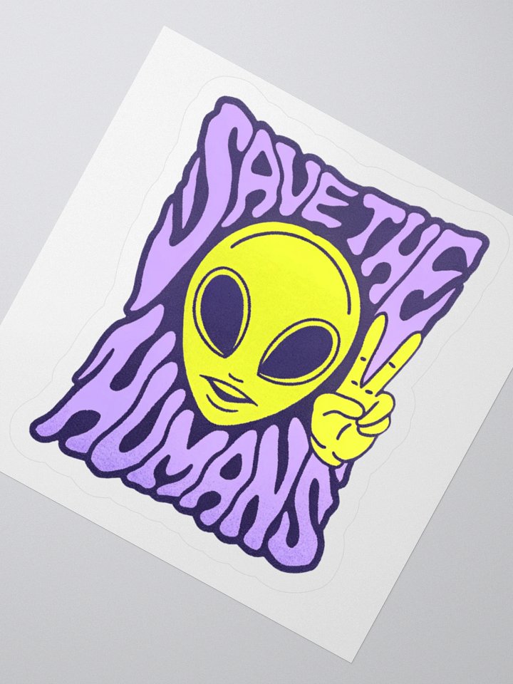 Peaceful Alien Kiss Cut Sticker product image (5)