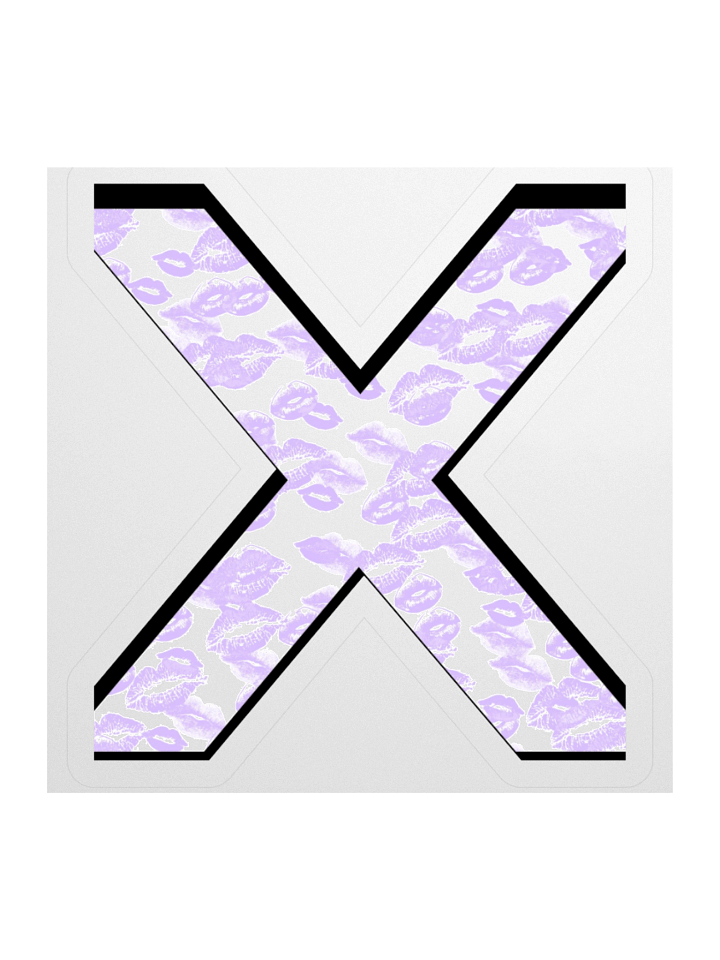 White X Lilac Lipstick Kisses | Kiss-cut Sticker product image (1)