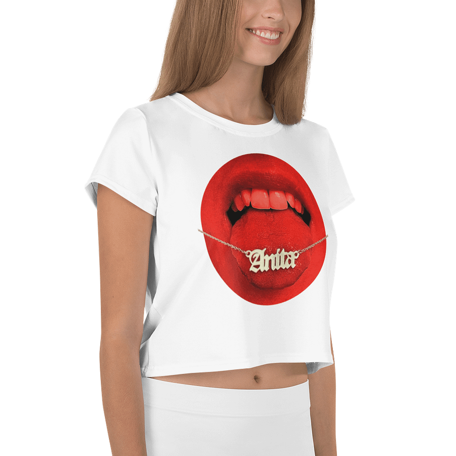 Anita Crop Top - Classic Logo in White product image (3)