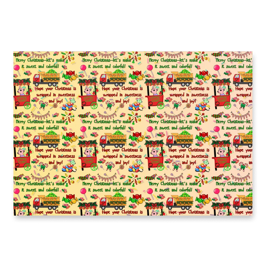 Dippy Deer’s Sweet Christmas Candyland Gift Wrap product image (1)