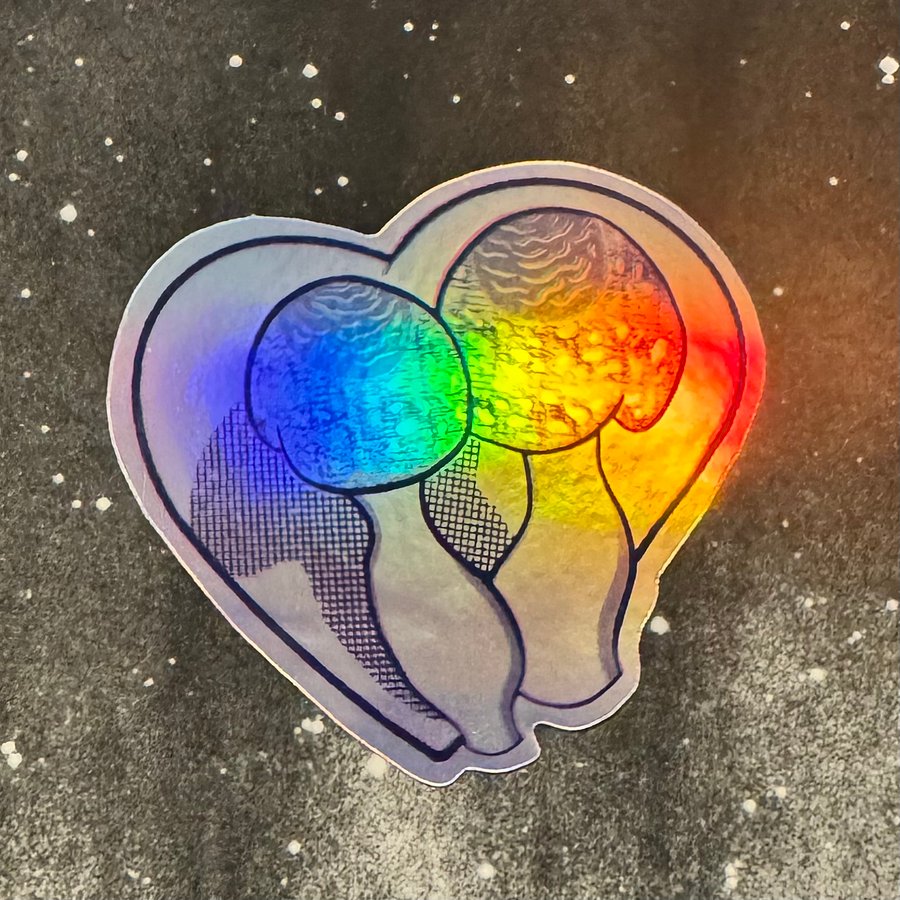 Holographic Mushroom Lovers Sticker product image (2)