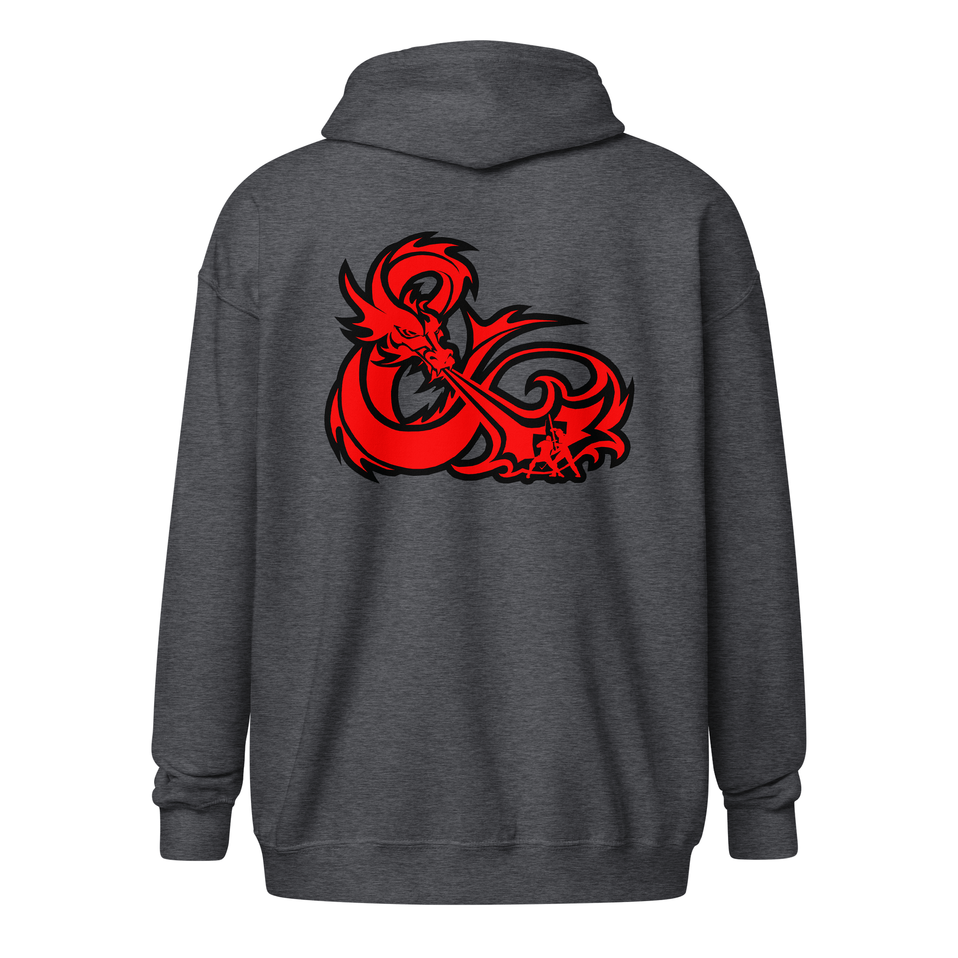 ELFSAR PLAYS ZIP HOODIE Red & Black Dragon on back product image (1)