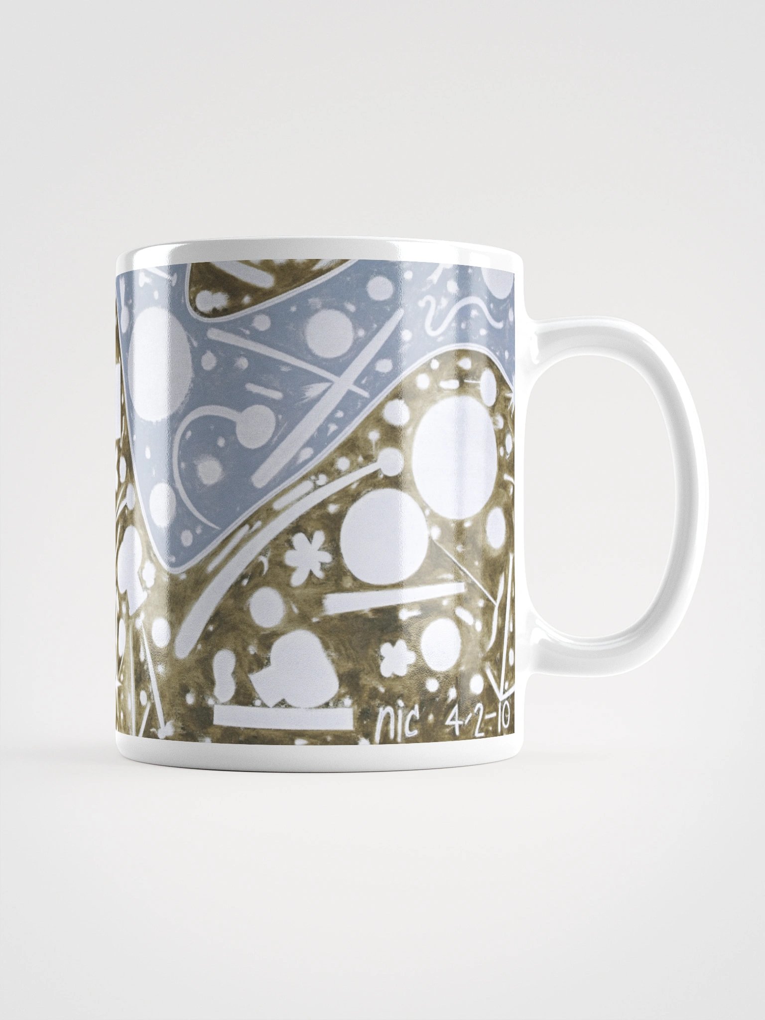 Cartoon Clock White Glossy Mug product image (6)