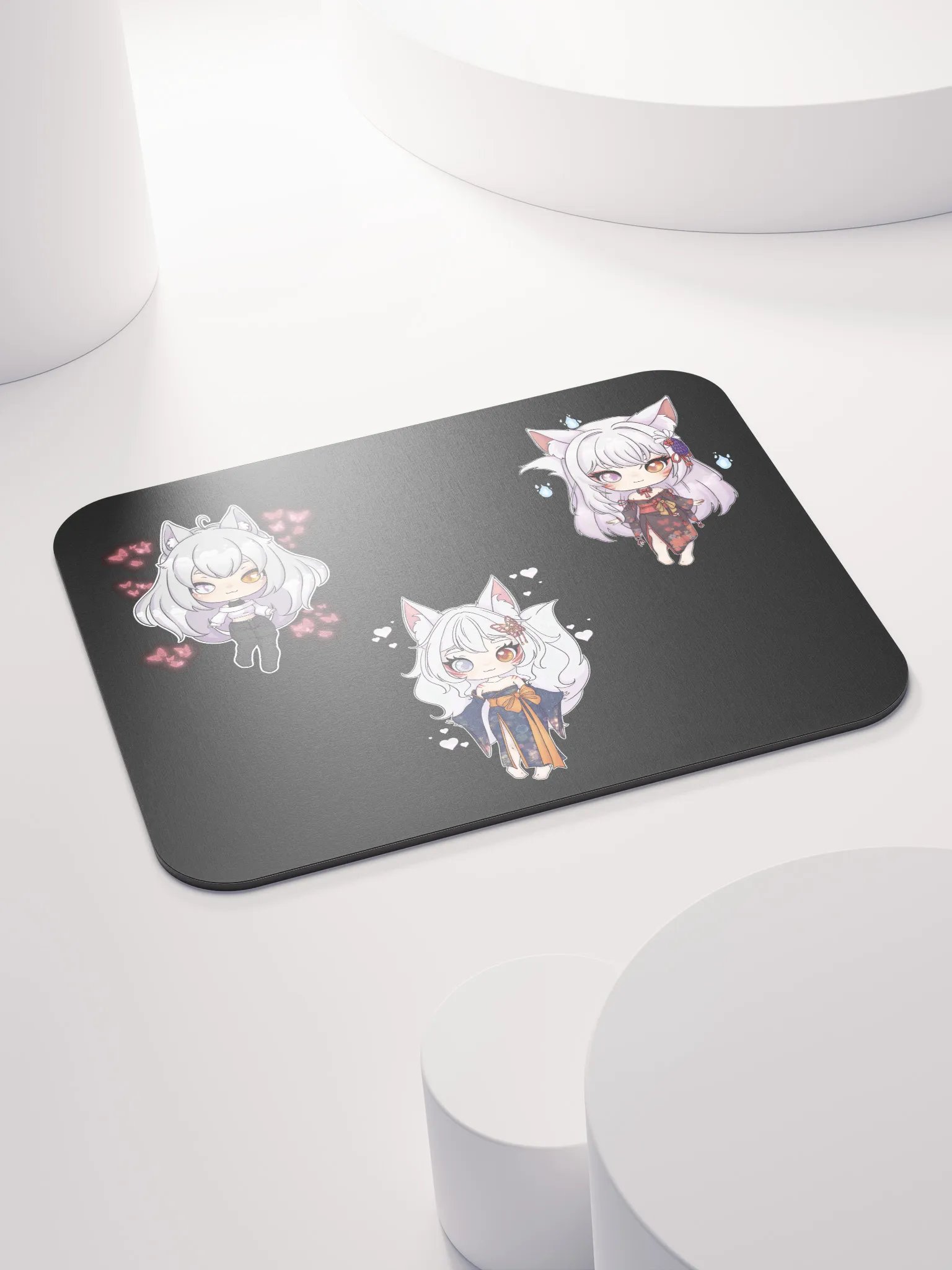 Chibi Fox Trio Mouse Pad product image (4)