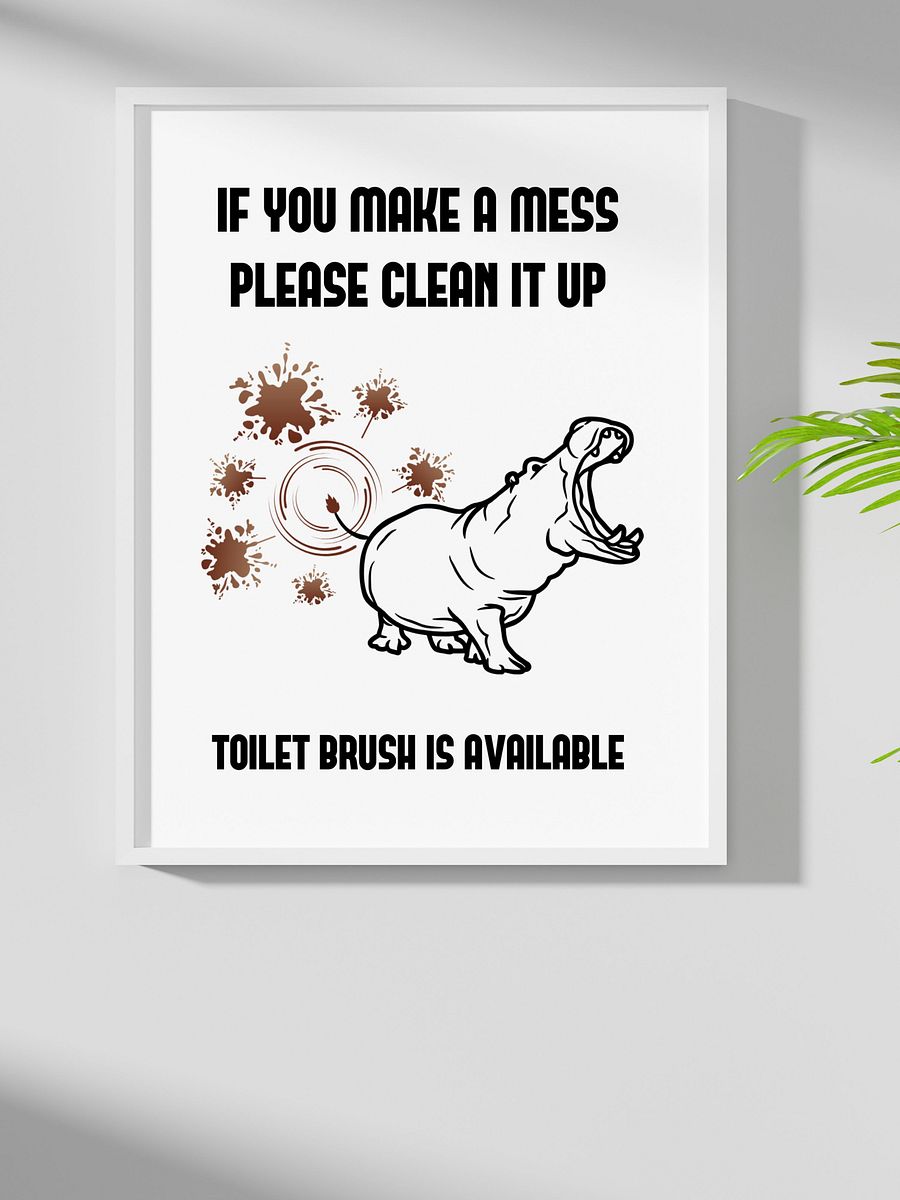 Poop Sprinkler Hippo Toilet Downloadable Wall Art product image (5)