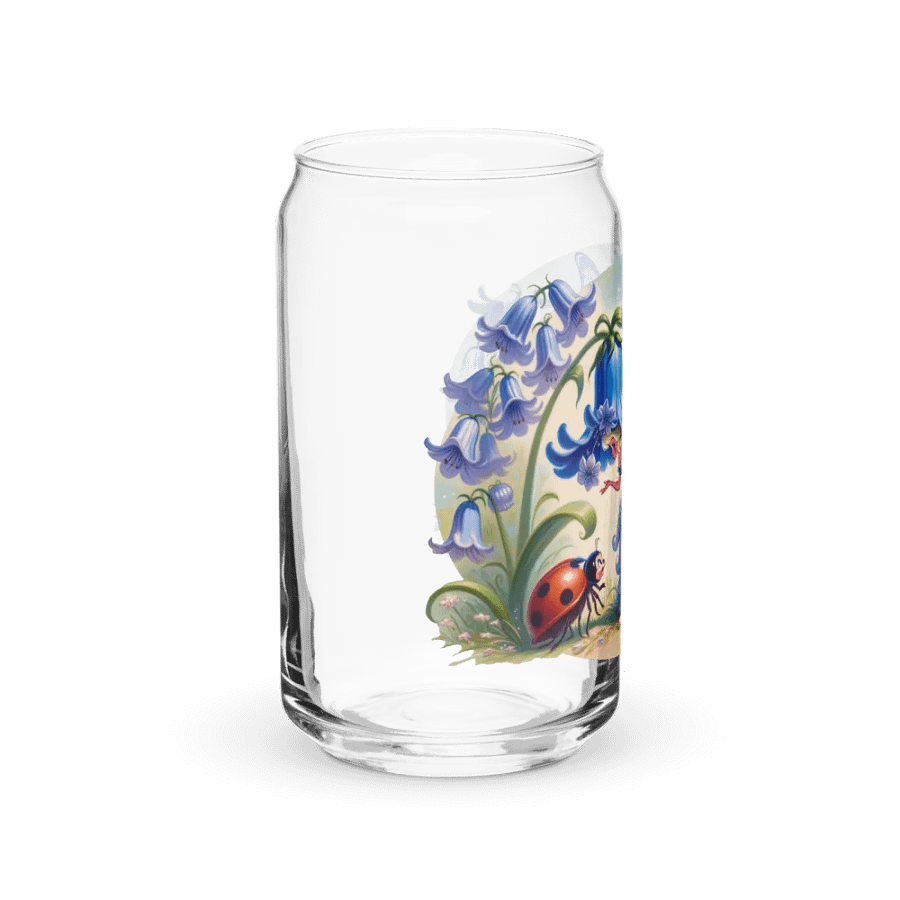 Bluebell Flower Fairy and Ladybug Glass with Optional Lid and Straw product image (40)