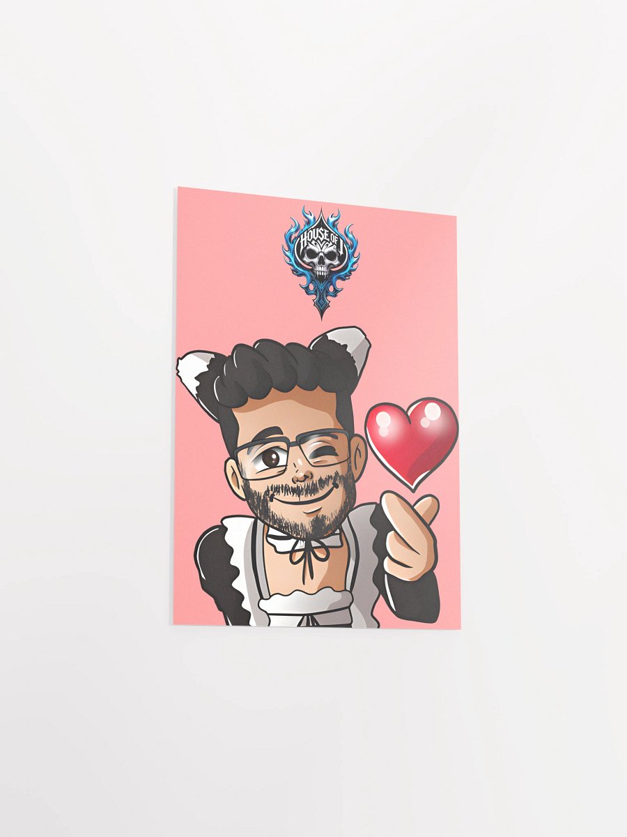 "Maid J " Heart Poster (Pink) product image (3)