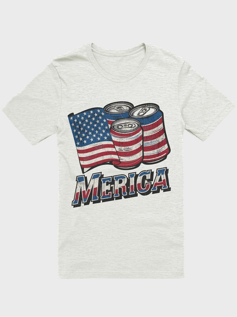 Patriotic 'MERICA' Beverage Can T-Shirt product image (10)