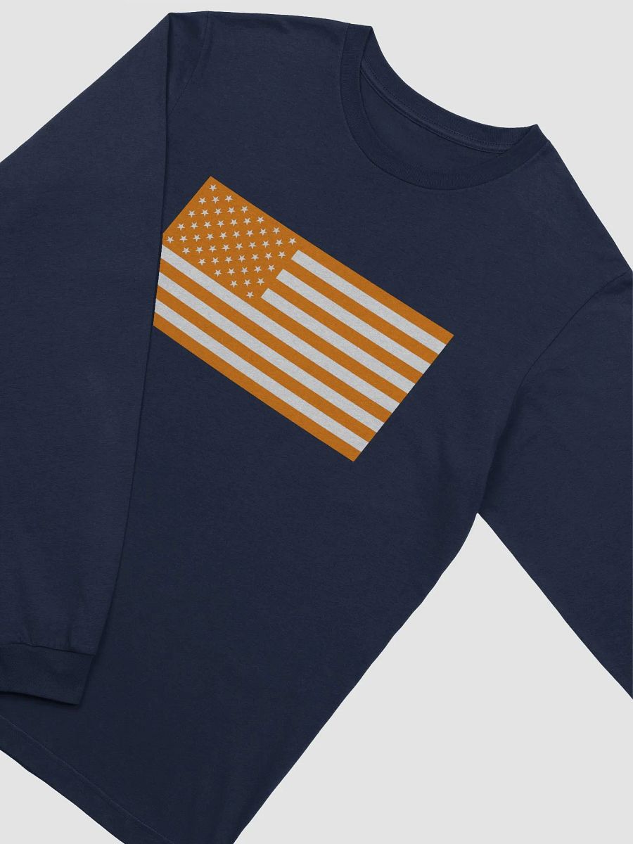 Orange American Flag Long Sleeve Tee product image (3)