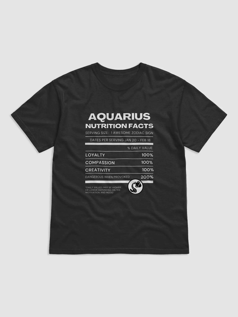 Aquarius Nutrition Facts T-Shirt product image (2)