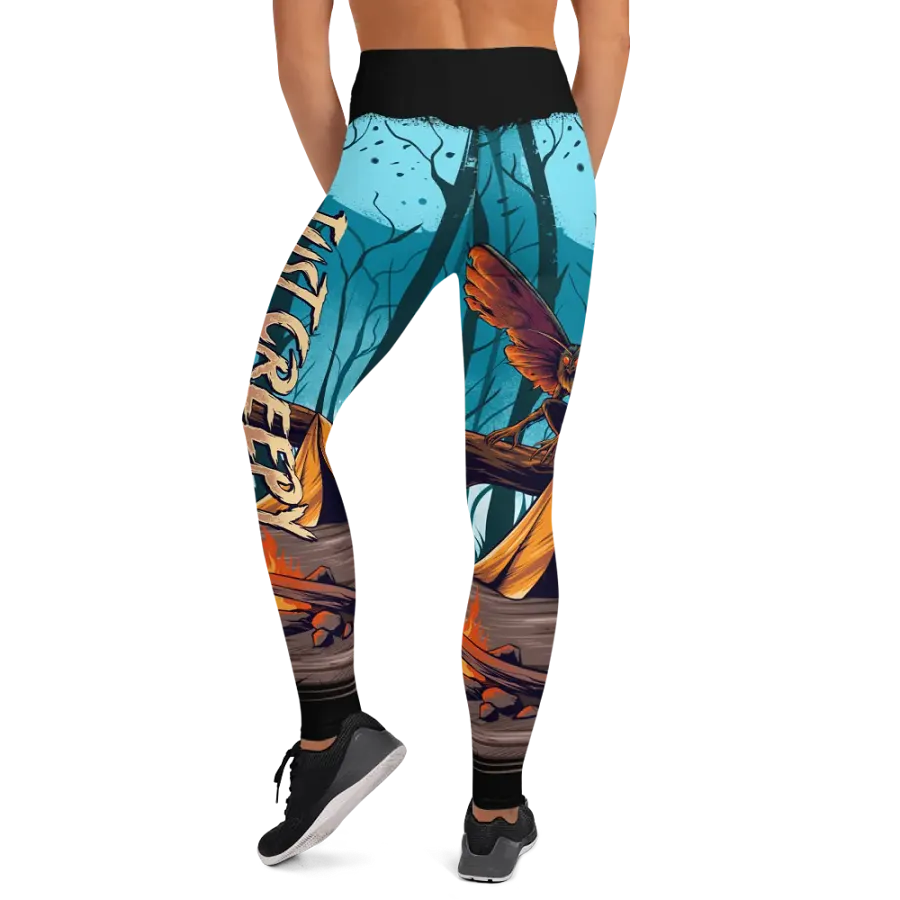 Eerie MothMan Forest Yoga Leggings product image (5)