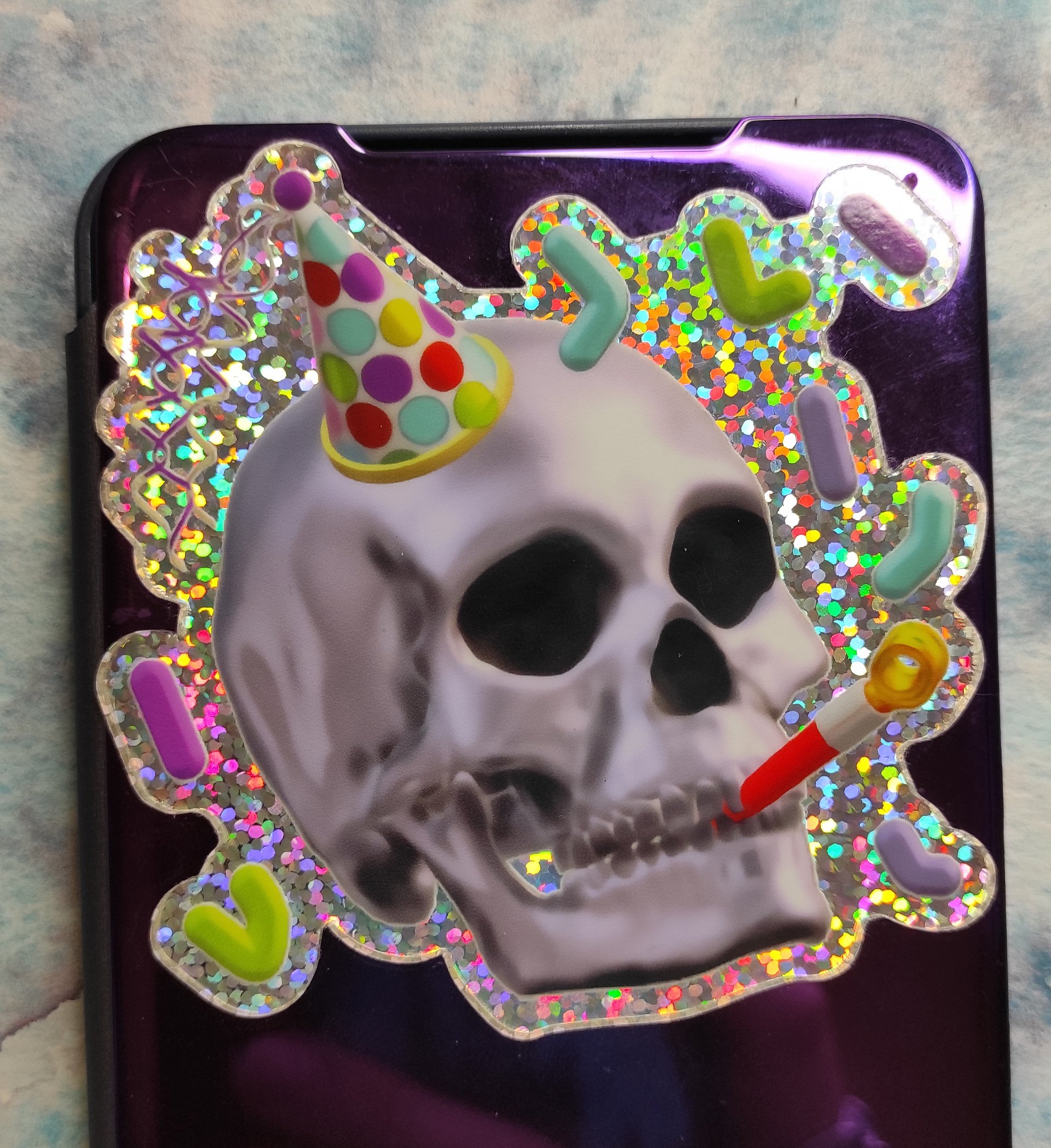 Party skull sticker product image (1)