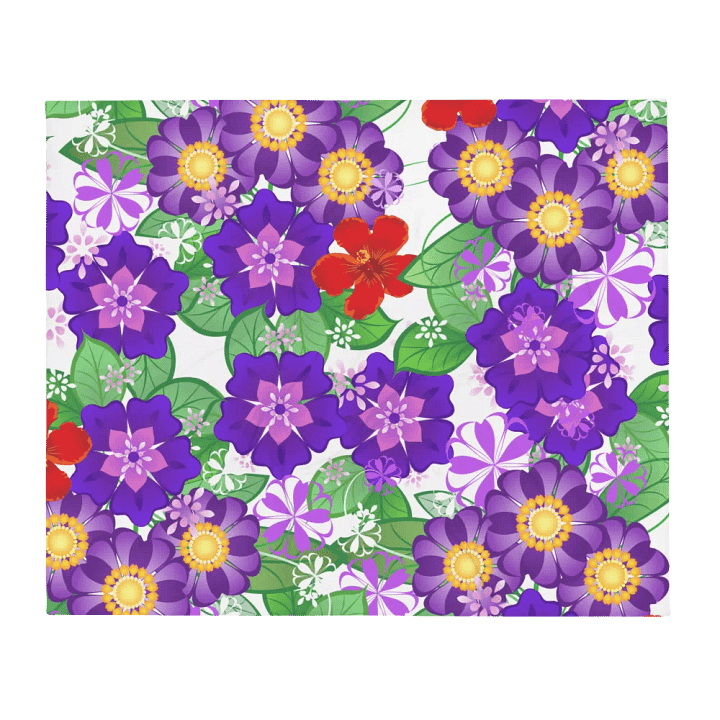 Purple Wildflower Floral Design Blanket product image (2)