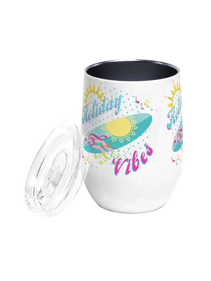 holiday Vibes Wine Tumbler summer fun gift for moms ladies gents friends colleagues product image (2)