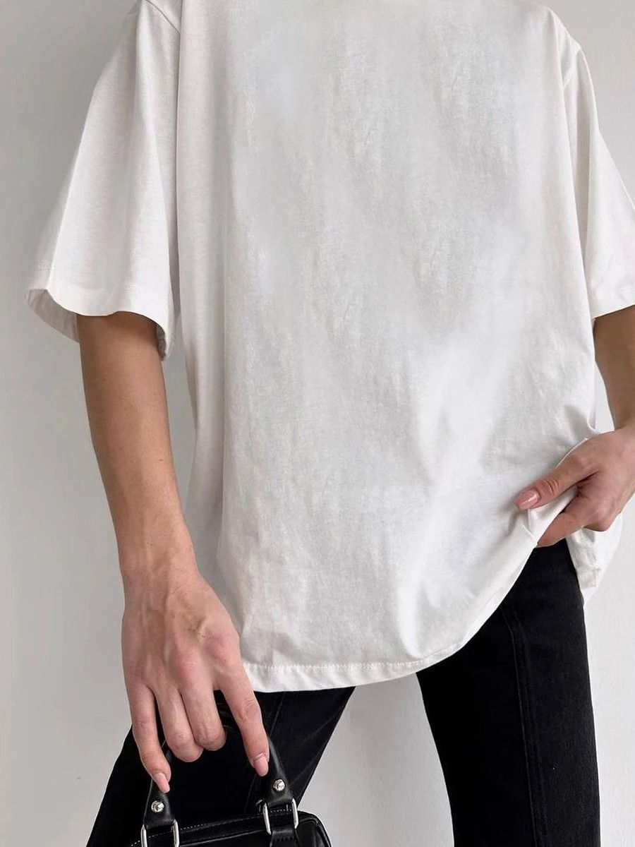 100% Cotton Oversized Solid Tees product image (6)