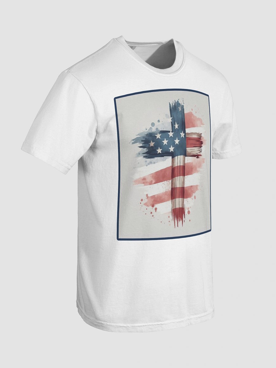 Flag Cross Christian July 4th Tee product image (7)