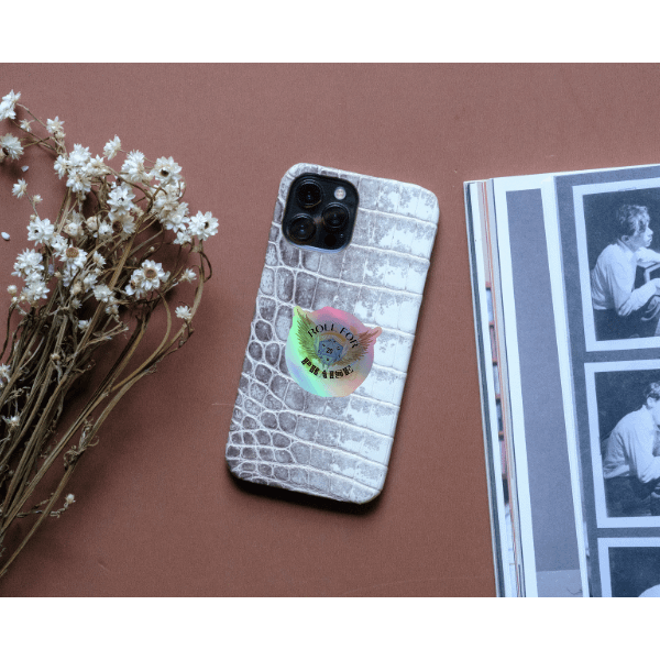 Roll for Praise holographic sticker product image (1)