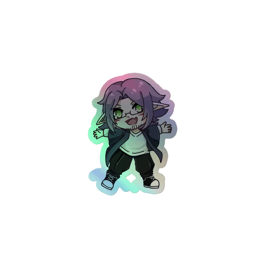Chibi Goblin King LB Holographic Sticker product image (1)