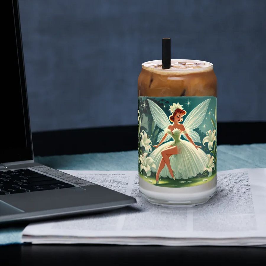 Enchanted Lily Fairy Can-Shaped Glass product image (33)