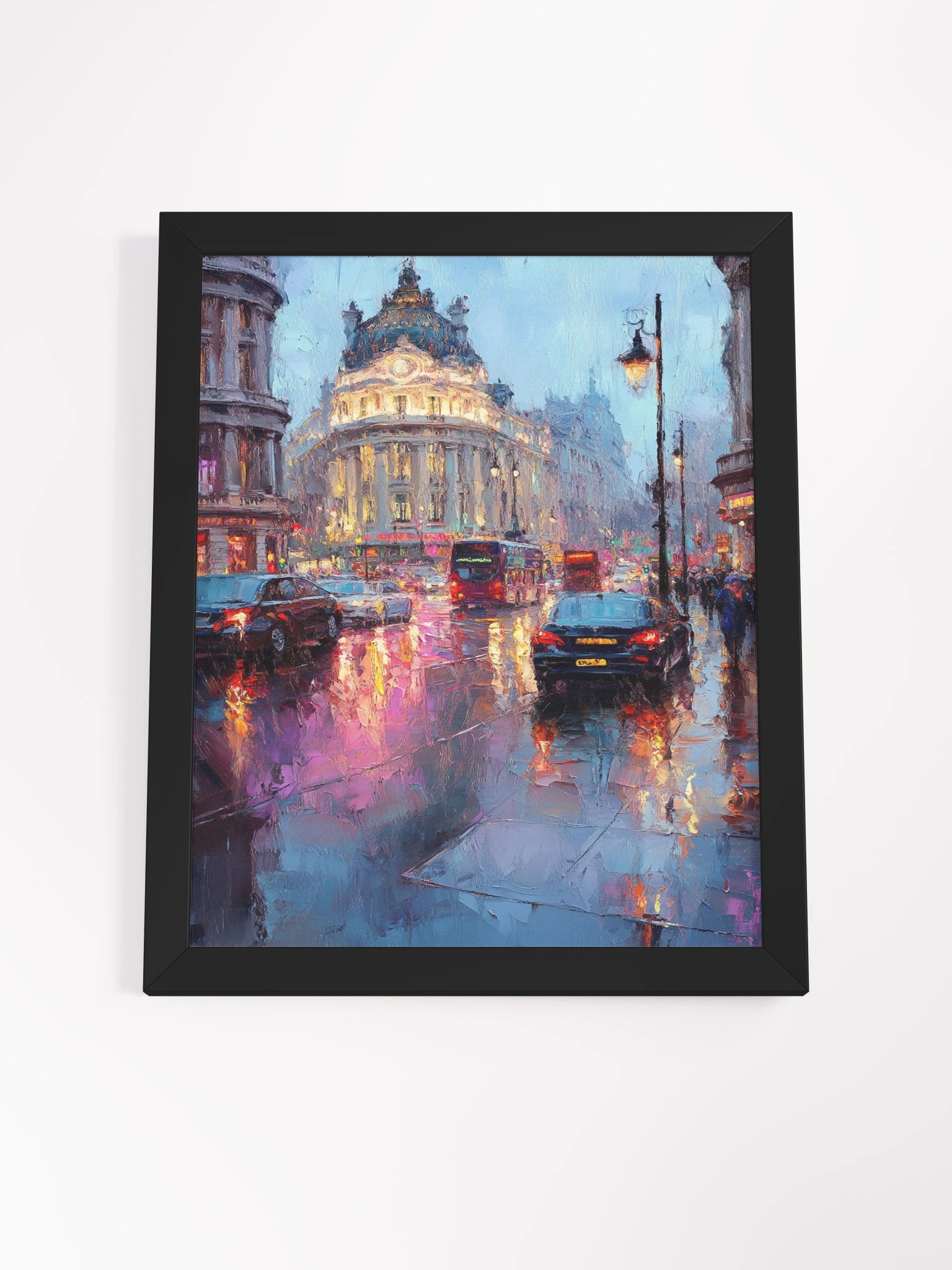 Piccadilly Rain Framed Matte Wall Art Canvas product image (6)