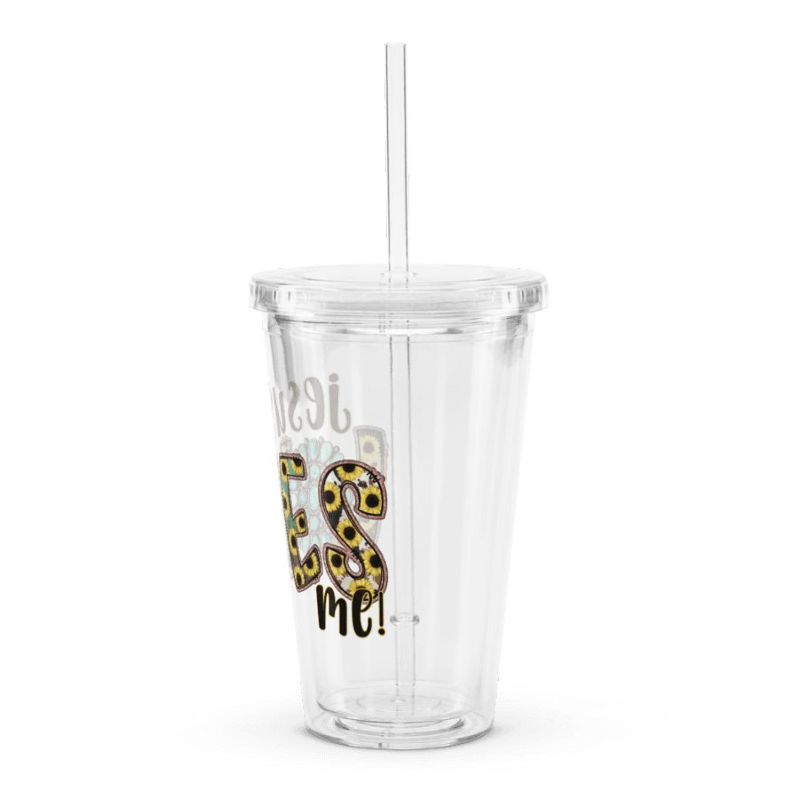 Jesus Love Me - Double Wall Clear Plastic Tumbler product image (4)