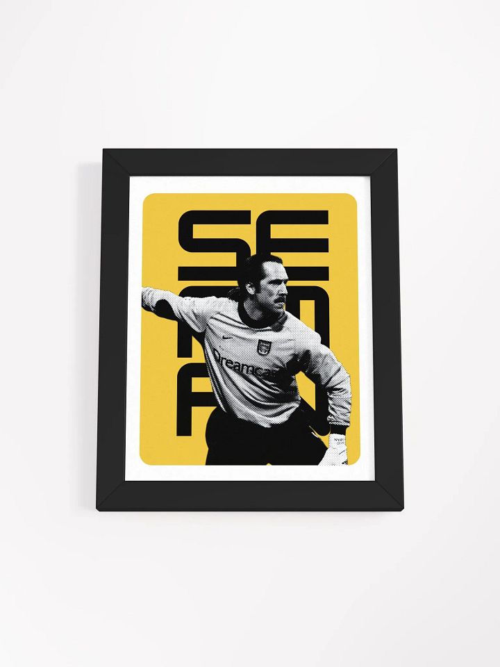 David Seaman BW Arsenal Name Art Framed Print product image (1)