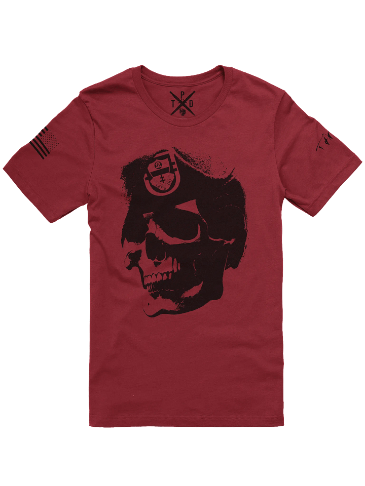 Murdered Out Skull Beret Tshirt product image (1)