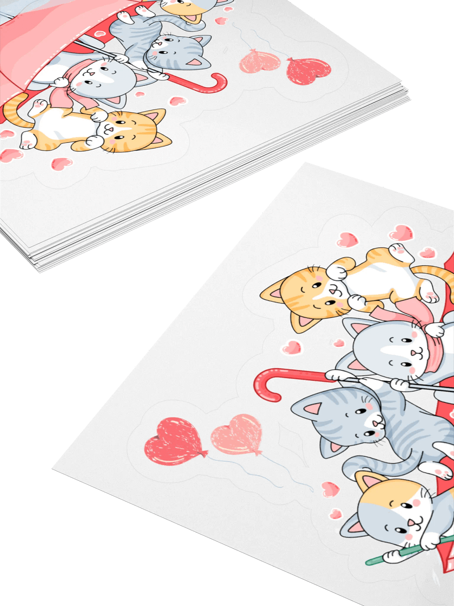 Whimsical Cat Adventure Stickers product image (10)