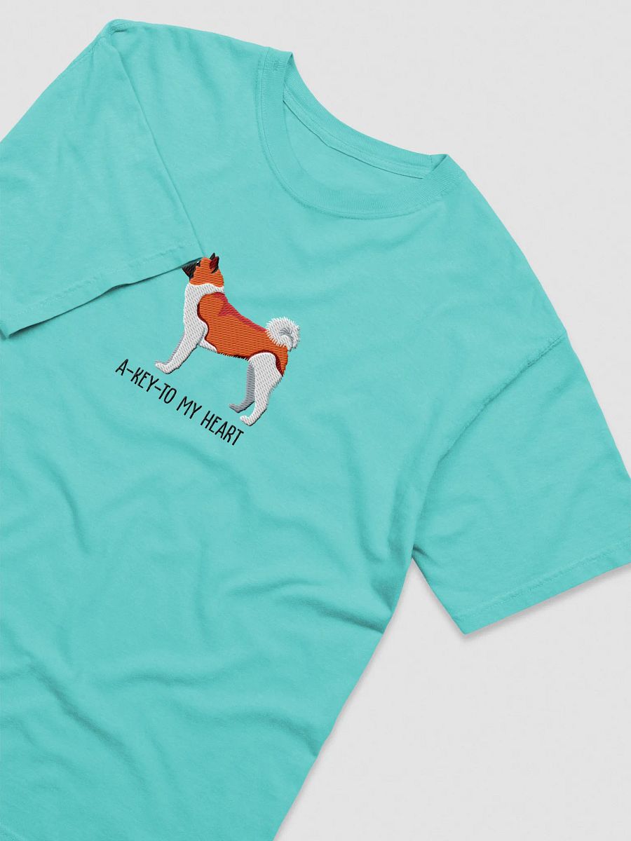 A-Key-To My Heart T-Shirt(Embroidered) of an American Akita(Red) product image (19)