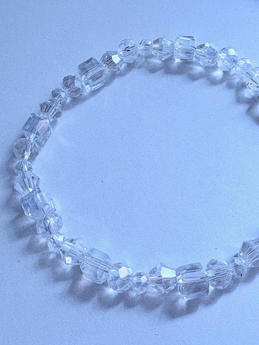 Handmade 7.5" Crystal Bead Stretch Bracelet | Coastal Charm Jewelry by Monique Faella Designs™ | MFD-00162 product image (3)