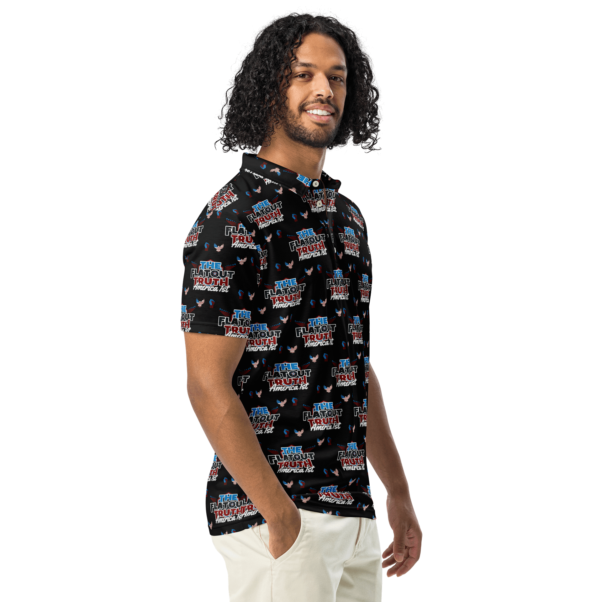 TFOT SlimFit America 1st Black Polo Shirt product image (1)