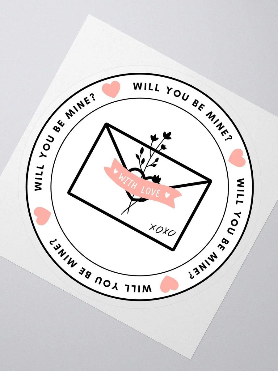 Will You Be Mine? Kiss Cut Sticker product image (4)