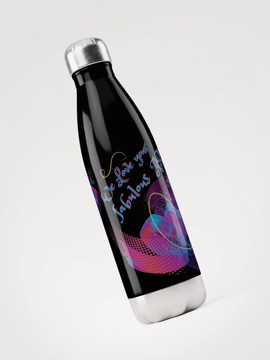 stainless steel water bottle with beautiful I Love Art'  Perfect gift for Active wife,  For those who like unusual arty design product image (5)