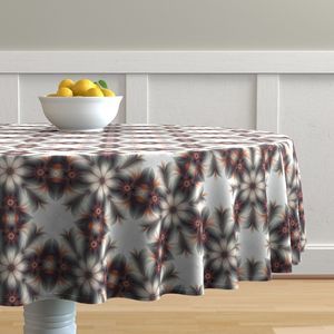 Seamless Pattern - Geometric Floral Pattern in Pale Oranges and Greens product image (7)