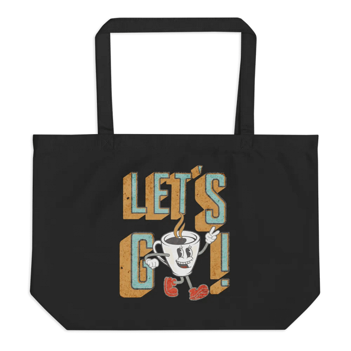 Lets Go Coffee Mascot Eco-Friendly Tote Bag product image (1)