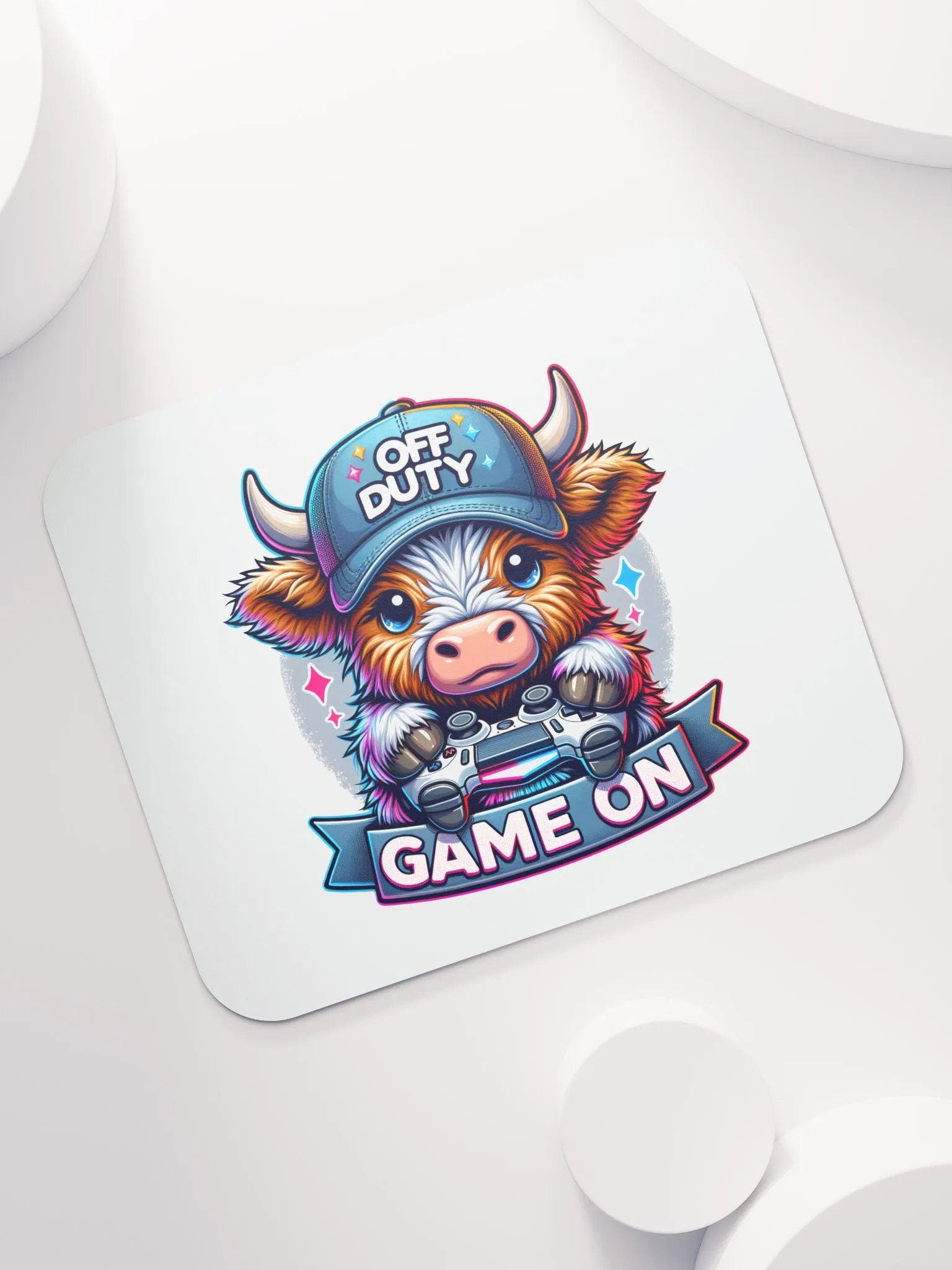 Game On Off Duty Highland Cow Mouse Pad product image (7)