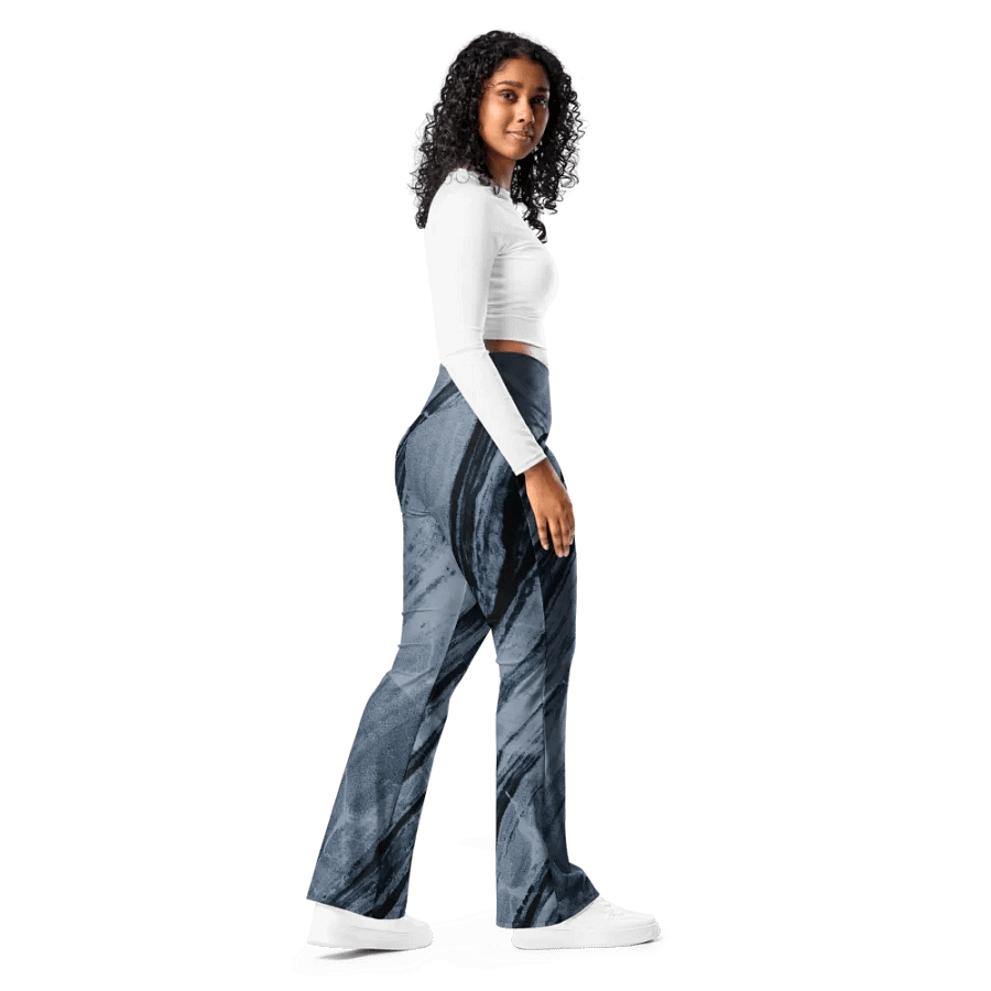 Indigo Blue Marble Flare Leggings product image (10)