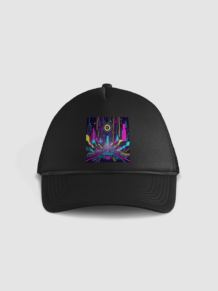 Neon Cityscape Trucker Hat product image (1)