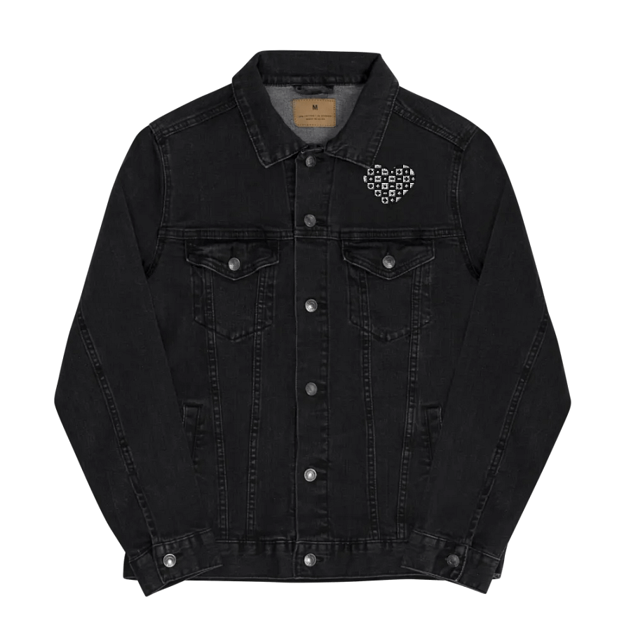 Checkered Heart Denim Jacket product image (2)