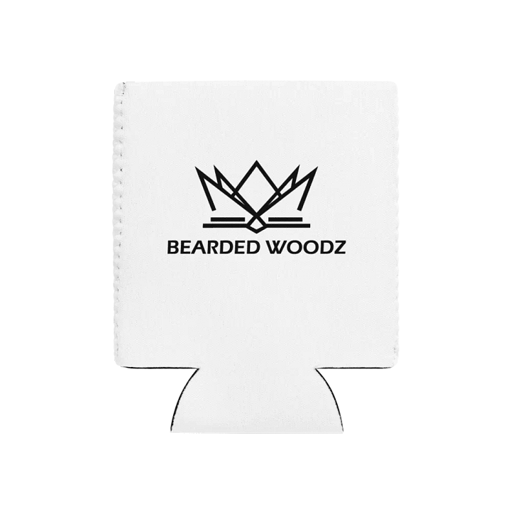 Coozie Can Cooler (Design: Bearded Woodz) White product image (1)