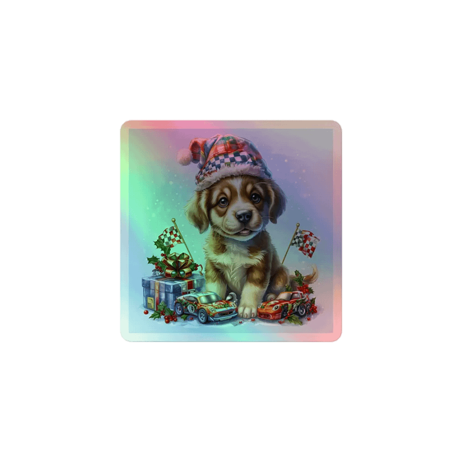 Santa Paws Holographic Sticker Set product image (1)