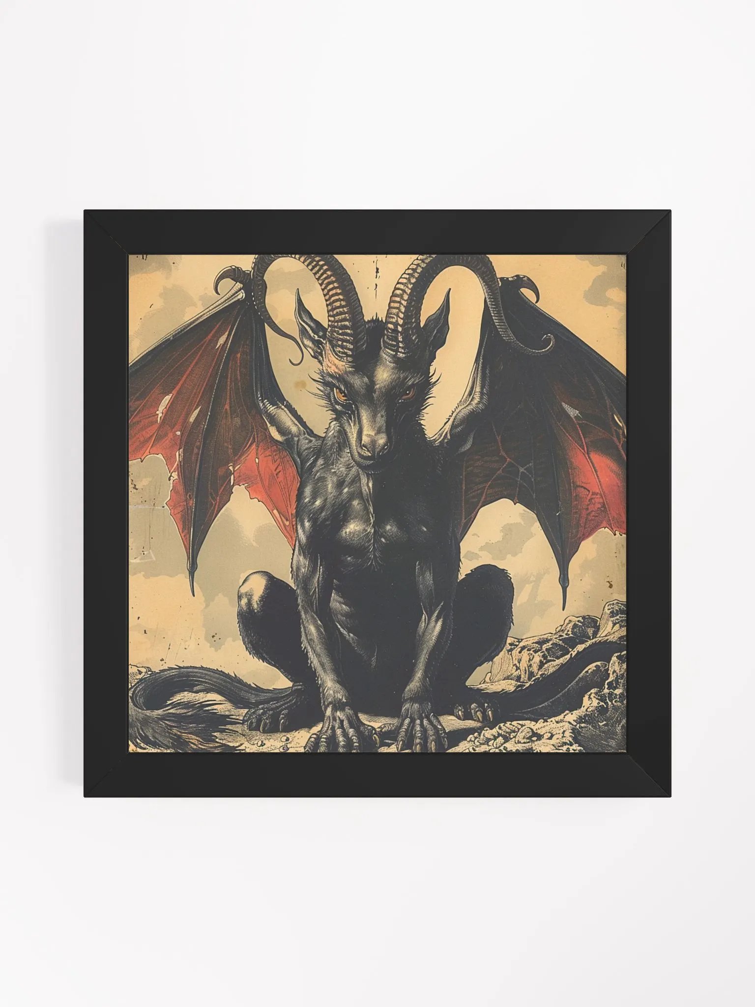 Winged Jersey Devil Cryptid Framed Wall Art product image (5)